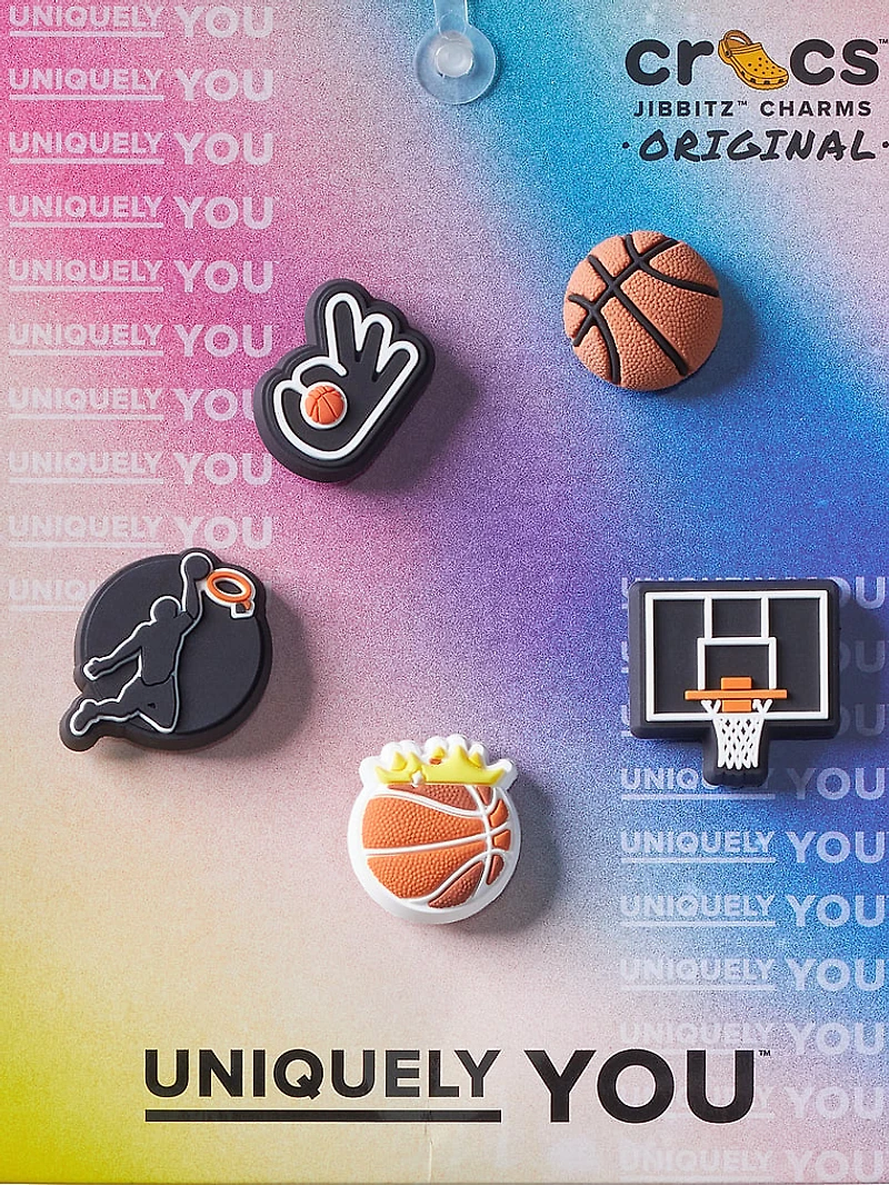 5-Pack Jibbitz Basketball Team Charms