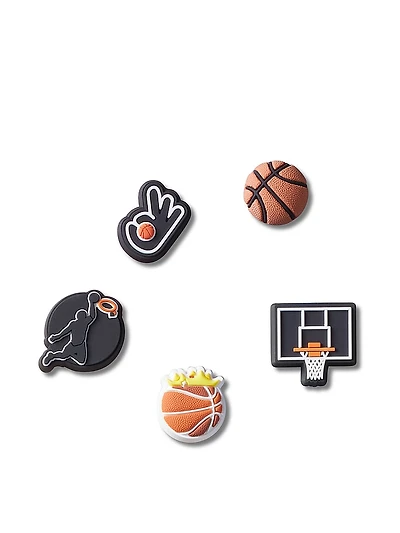 5-Pack Jibbitz Basketball Team Charms