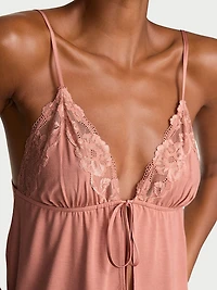 Modal Soft Lace-Trim Flyaway Cami Set