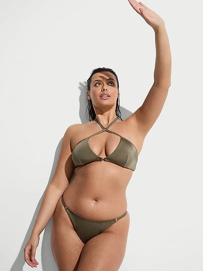 Archives Sexy Cut-Out Crossover Halter Bikini Top