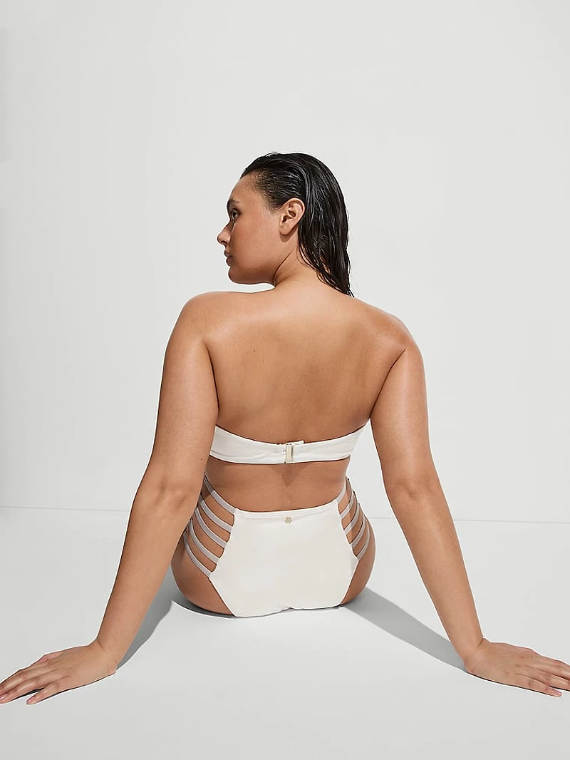 Archives Sexy Cut-Out High-Waist Cheeky Bikini Bottom