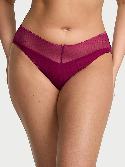 Stretch Cotton Eyelet High-Leg Brief Panty