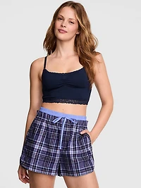 Boyfriend Flannel Boxer Pajama Shorts