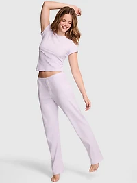 Wide-Ribbed Long Pajama Set