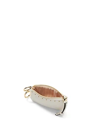 Refined Stud Zip Coin Purse Keychain