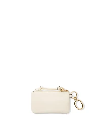 Refined Stud Zip Coin Purse Keychain