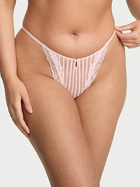 Lace Strappy-Back String Thong Panty