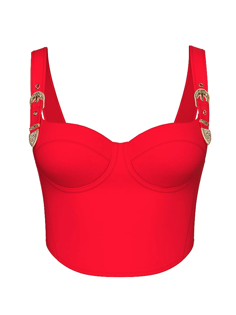 Corset Buckle Bikini Top