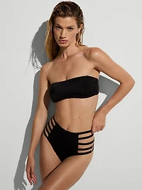 Archives Sexy Cut-Out High-Waist Cheeky Bikini Bottom