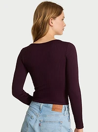 Smooth Seamless Rib Crop Cardigan