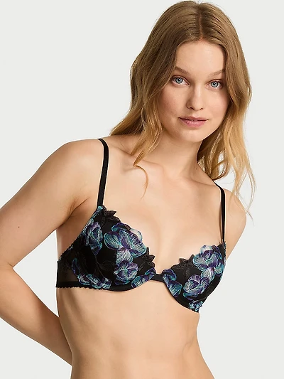 Sunset Ombré Shine Strap Lightly Lined Low-Cut Demi Bra
