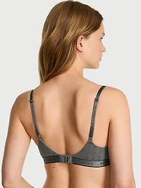 Pointelle Logo Lightly Lined Demi Bra