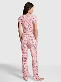 Wide-Ribbed Long Pajama Set