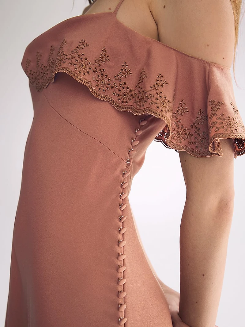 Atelier Victoria's Secret X Altuzarra Georgette Draped Ruffle Dress