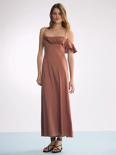 Atelier Victoria's Secret X Altuzarra Georgette Draped Ruffle Dress