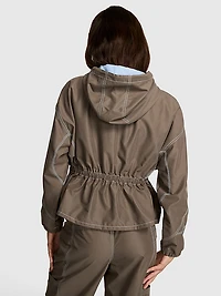 Twill Cinched Full-Zip Jacket
