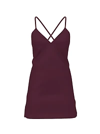 Satin Open-Back Slip Dress