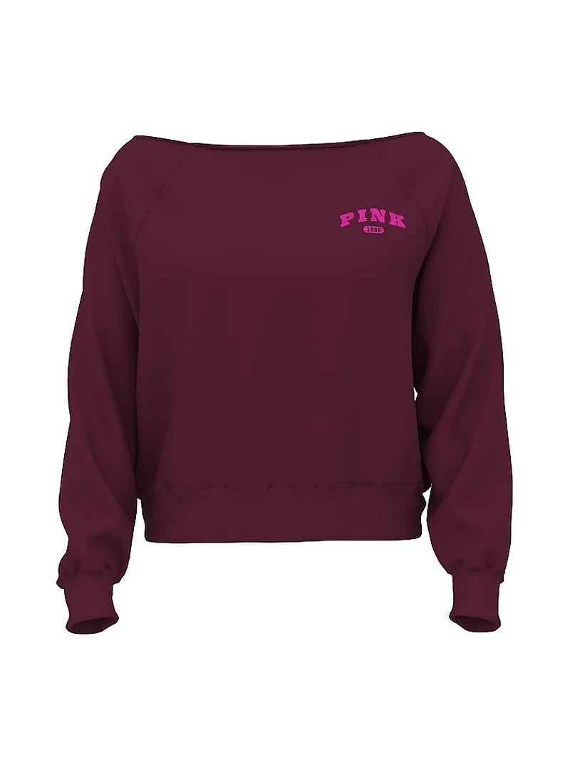 Ivy Fleece Off-The-Shoulder Sweatshirt