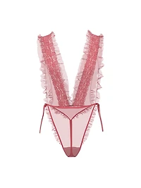 Dare to Dream Lace Sheer High-Leg Teddy