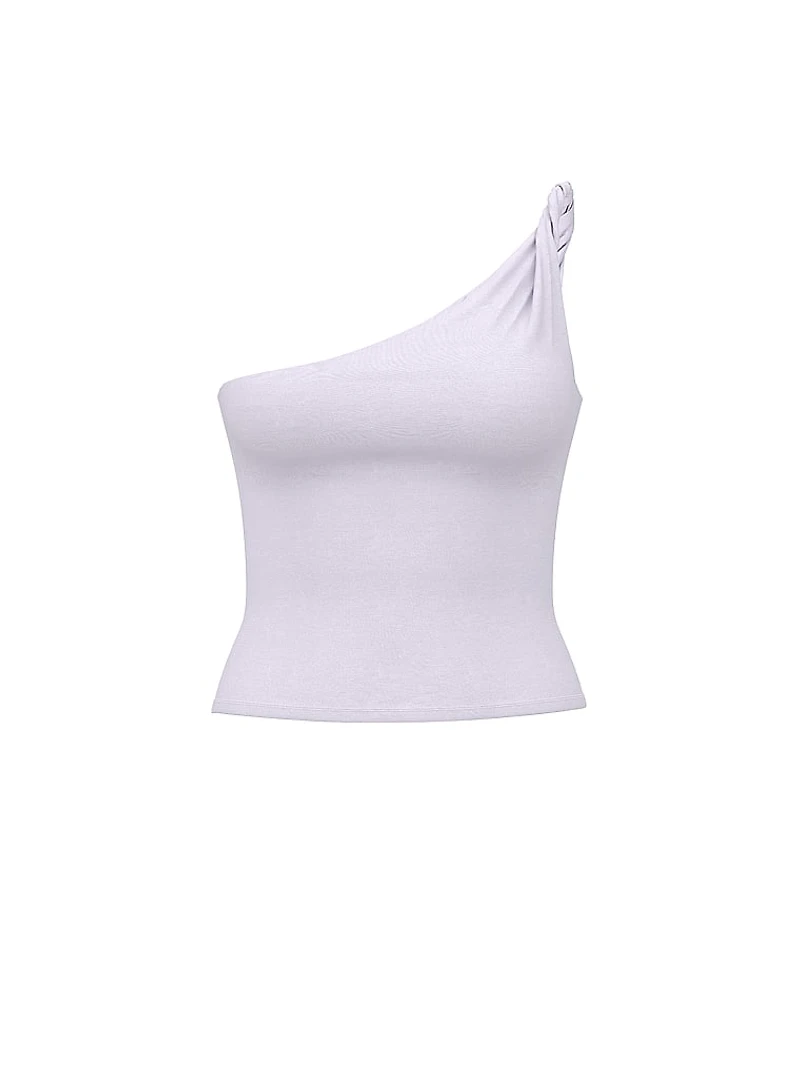 Base Stretch Twisted One-Shoulder Tank Top
