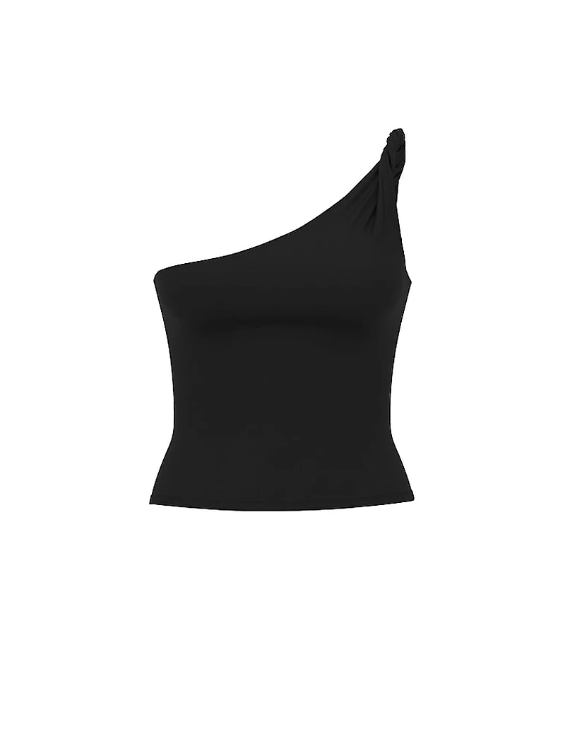 Base Stretch Twisted One-Shoulder Tank Top