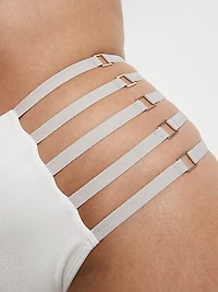 Archives Sexy Cut-Out High-Waist Cheeky Bikini Bottom
