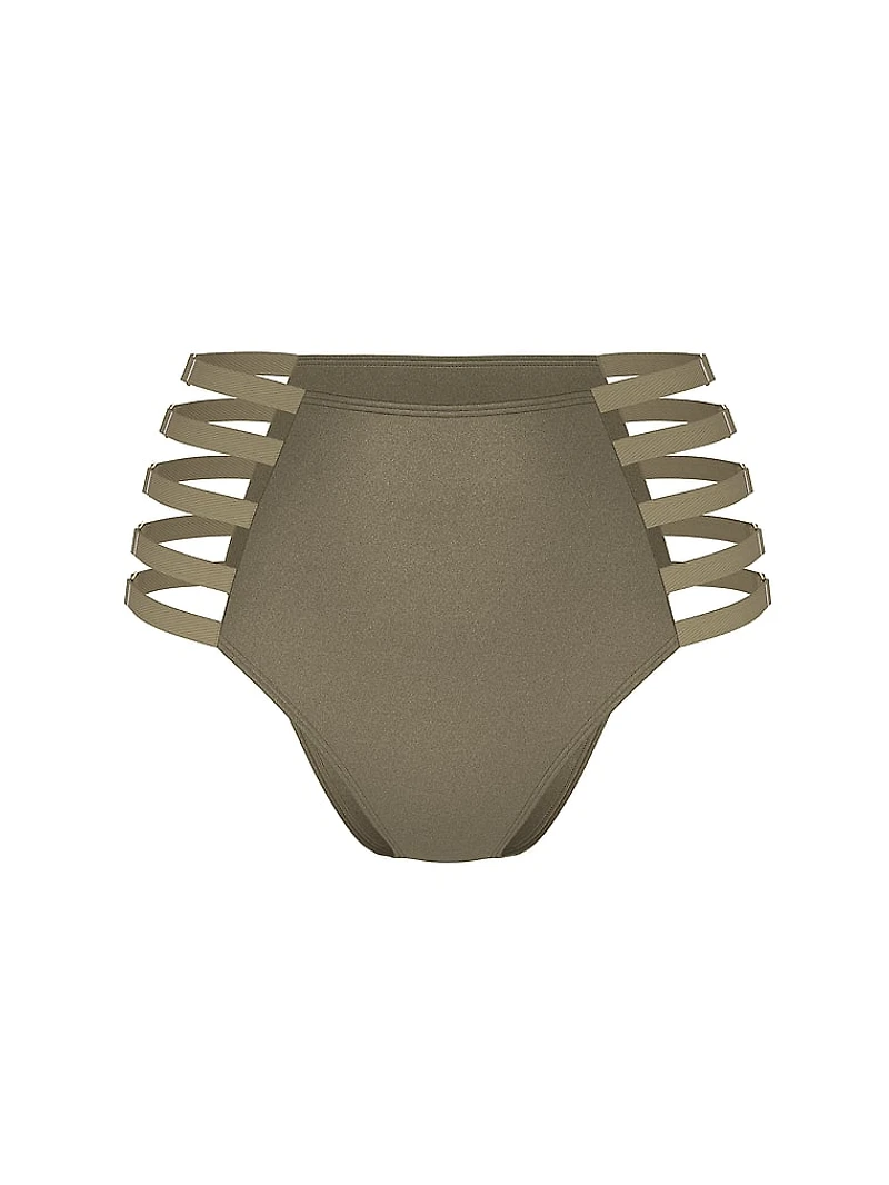 Archives Sexy Cut-Out High-Waist Cheeky Bikini Bottom