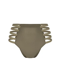 Archives Sexy Cut-Out High-Waist Cheeky Bikini Bottom