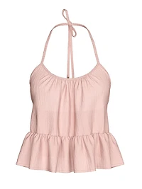 Beachwear Cotton Gauze Halter Tank Top