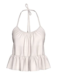 Beachwear Cotton Gauze Halter Tank Top