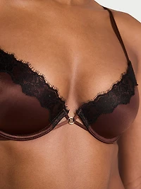 Logo Shine Strap Lightly Lined Low-Cut Demi Bra