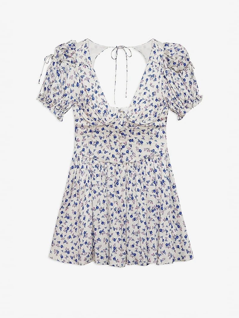 Paulina Puff-Sleeve Mini Dress