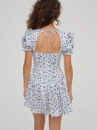Paulina Puff-Sleeve Mini Dress