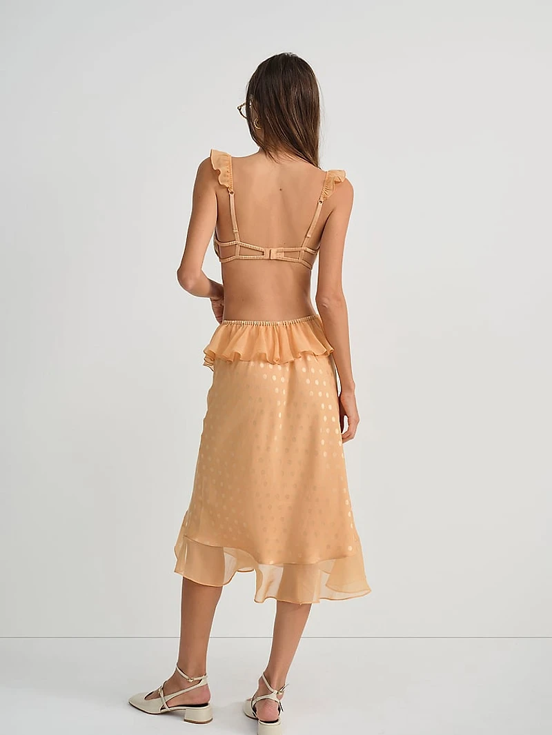 Glimmer Rosebud Midi Skirt