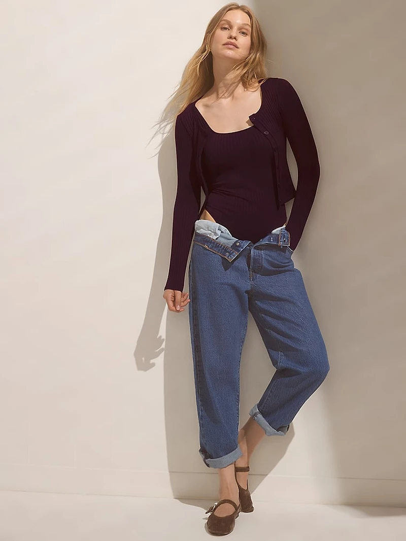 Smooth Seamless Rib Crop Cardigan