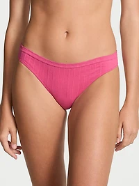 Seamless Lace-Trim Thong Panty