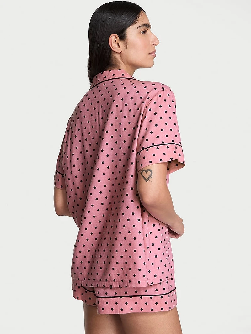 Flannel Short Pajama Set