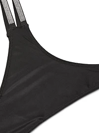Flirty Mesh Shine Strap Thong Panty