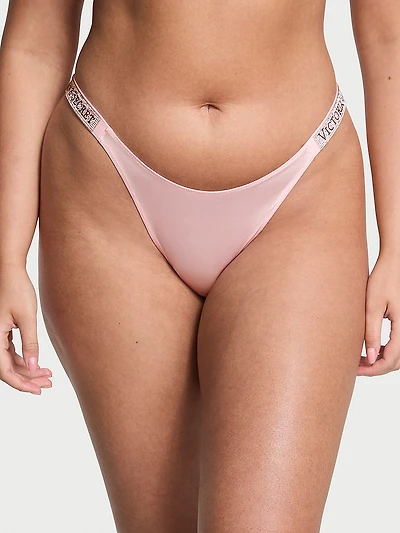 Scattered Shine Strap Peekaboo Brazilian Panty