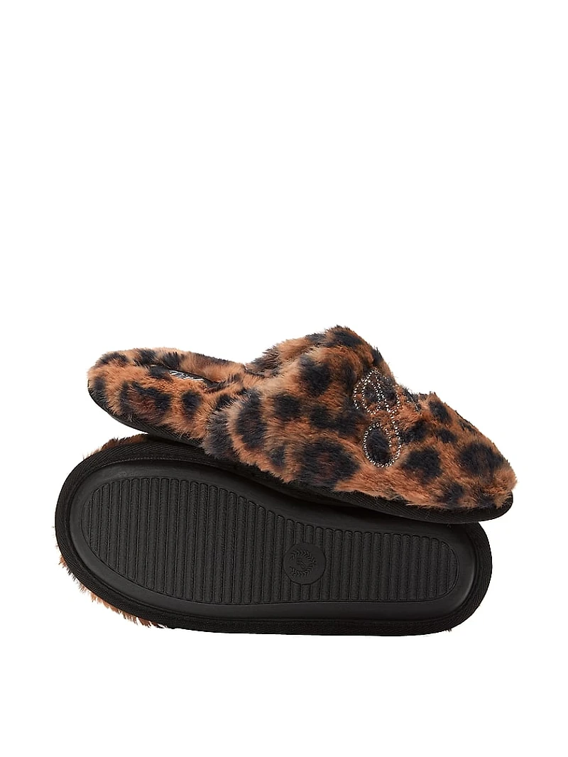Faux-Fur Closed-Toe Slippers