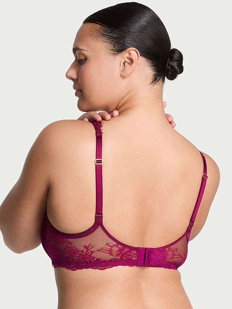 Rose Lace Uplift Balconette Bra