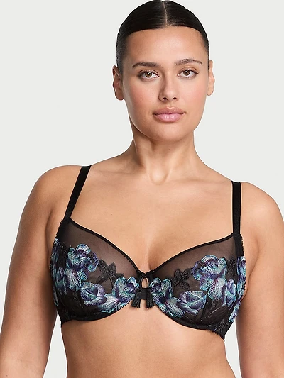 The Fabulous by Victoria's Secret Unlined Electric Orchid Embroidery Full-Cup Bra