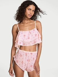 Wisteria Sheer Chiffon Flutter Cami Set