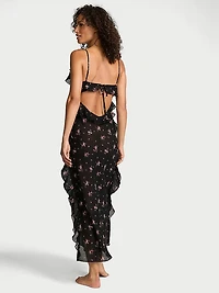 Wisteria Sheer Chiffon Long Slip Dress