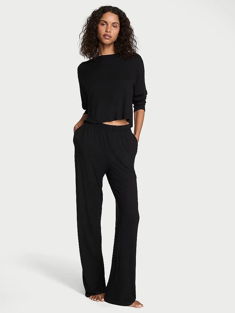 Modal Wide-Rib Long Lounge Set