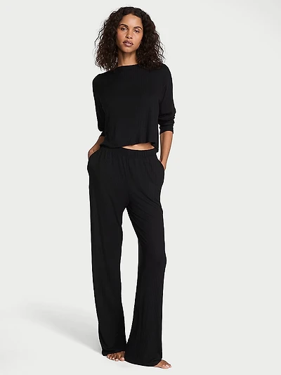 Modal Wide-Rib Long Lounge Set