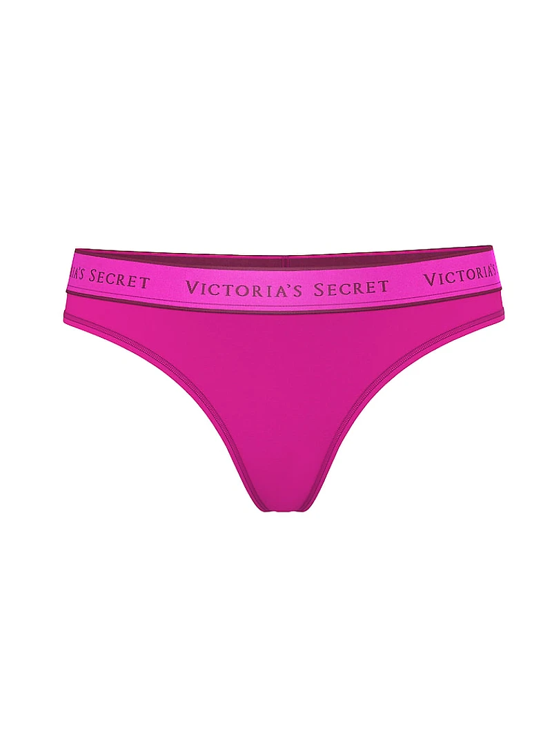 Ultra-Fine Modal Logo Thong Panty