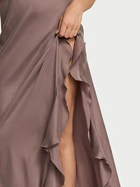 Silky Flutter Ruffled Long Slip