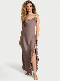 Silky Flutter Ruffled Long Slip
