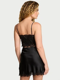 Satin Lace Cami & Mini Skirt Set